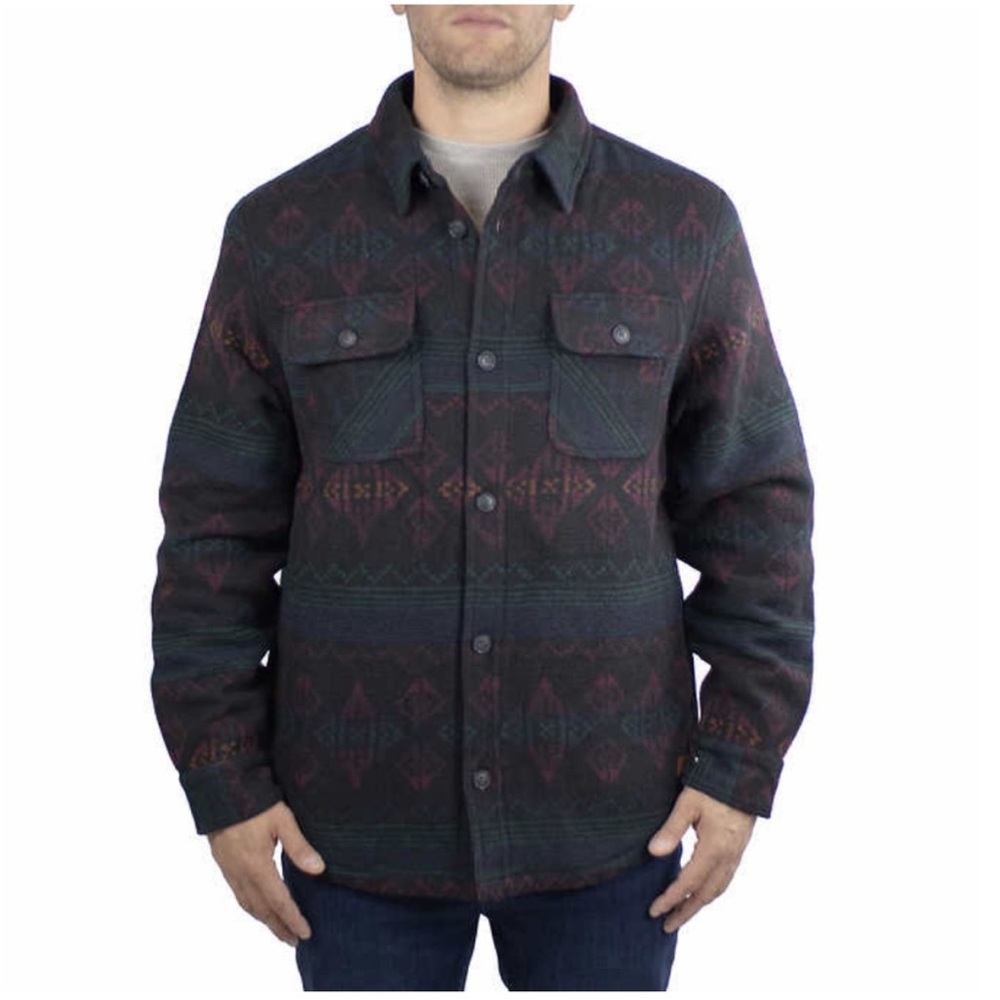 Jachs New York Premium Outdoor Purveyors Mens Aztec Fleece Jacket Size Large